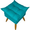 Ver imagem 2 de Kit Namoradeira Poltrona e Puff Decorativo para Sala Recepção Manicure Consultório Alice Suede