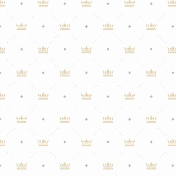 Papel de Parede Lavável Coroa de Príncipe Dourada 9m - 1