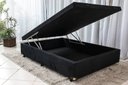 Ver imagem 3 de Cama Box Baú Casal Preto Sintético 138x188