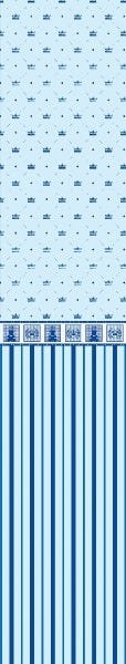 Papel de Parede Lavável Ursinho Coroado Azul Bebê 9m - 5