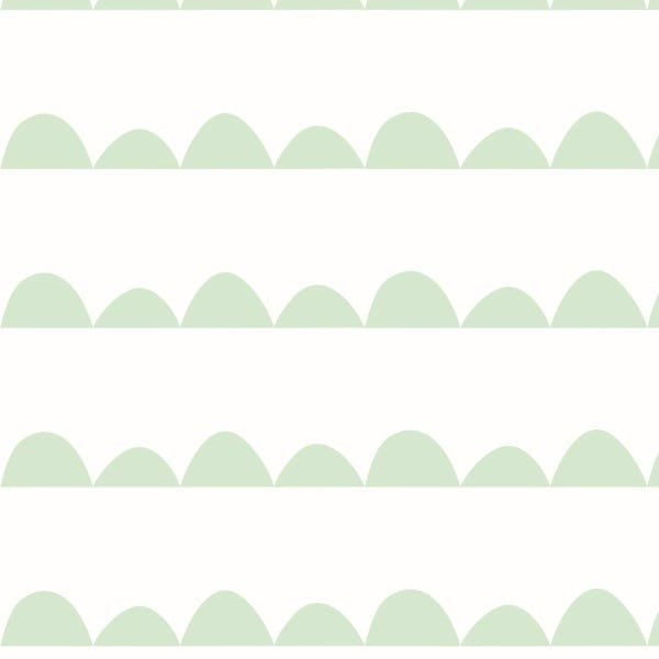 Papel de Parede Adesivo Lavável Verde Oval 9m - 1
