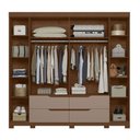 Ver imagem 4 de Guarda Roupa Doble Casal 6 Portas com Ripado 4 Gavetas Móveis Albatroz