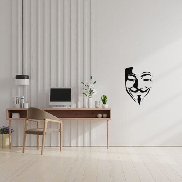 Adesivo decorativo de parede v de vingança - 2