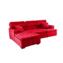 Ver imagem 4 de Sofá Orlando 2.80x1.90m com Chaise, Retrátil e Reclinável - Vermelho