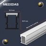 Perfil de Led Alumínio Embutir Ip65 2m para Piso e Solo Garagem e Áreas Externas - 3
