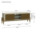 Ver imagem 3 de Rack com Painel Ripado com LED MDF 177CMX218CM London 70” Sereno 160 Portas Deslizantes
