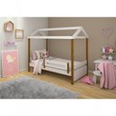 Ver imagem 1 de Cama Montessori Cabana Solteiro Branco E Mel