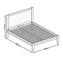 Ver imagem 2 de Cama Casal 2808b Topázio Retrô Rústico Madeira Maciça Branco Finestra