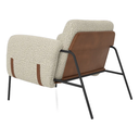 Ver imagem 7 de Kit Poltrona Cadeira Decorativa + Puf Serrana Zahav Estofado:bege Bouclé Courino Sintético Marrom