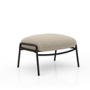 Ver imagem 4 de Kit Poltrona Cadeira Decorativa + Puf Serrana Zahav Estofado:bege Bouclé Courino Sintético Marrom