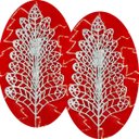 Ver imagem 2 de Folhas Flores Enfeite Árvore Natal Gliter Prata 6pçs 40cm