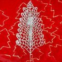 Ver imagem 1 de Folhas Flores Enfeite Árvore Natal Gliter Prata 6pçs 40cm