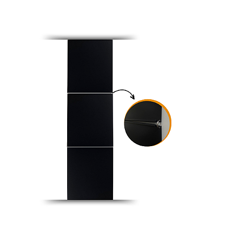Painel Biombo Divisória Ambiente Decorativo Liso 70x245,00:Preto