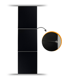 Painel Biombo Divisória Ambiente Decorativo Liso 70x245,00:preto - 1