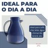Garrafa Térmica Cafe Leite Cha 1 Litro Botão Serve Fácil Antigotas Tampa Rosca Ampola Vidro Gatilho  - 4