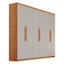 Ver imagem 1 de Guarda-Roupa Casal 100% MDF com 6 Portas e 2 Gavetas 180cm Multimóveis CR35506 Madeirado/Off White