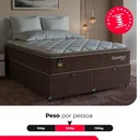 Ver imagem 5 de Cama Box Baú Queen + Colchão Comfort Class Pillow Top Marrom/suede Marrom