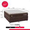 Ver imagem 4 de Cama Box Baú Queen + Colchão Comfort Class Pillow Top Marrom/suede Marrom