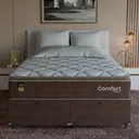 Ver mais imagens de Cama Box Baú Queen + Colchão Comfort Class Pillow Top Marrom/suede Marrom