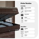 Ver imagem 3 de Cama Box Baú Queen + Colchão Comfort Class Pillow Top Marrom/suede Marrom