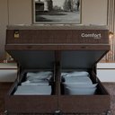 Ver imagem 6 de Cama Box Baú Queen + Colchão Comfort Class Pillow Top Marrom/suede Marrom