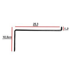 Kit 8 Peças Suporte Cantoneira Invertida - Mod. 2 "s" P/ Prateleira de 25cm - Preta - 2