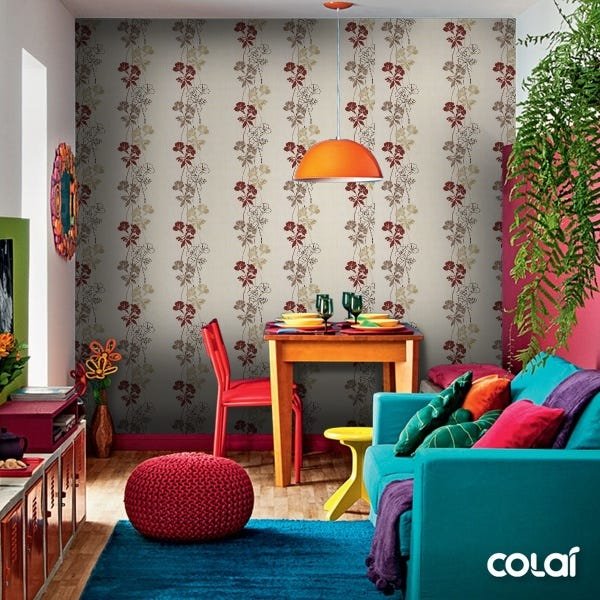 Papel De Parede Adesivo Lavável Tulipa 12m - 5