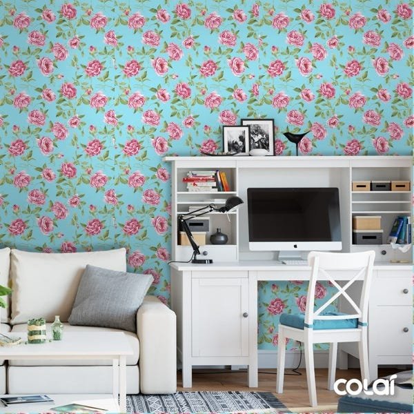 Papel De Parede Adesivo Lavável Rosas De Primavera 3m - 2