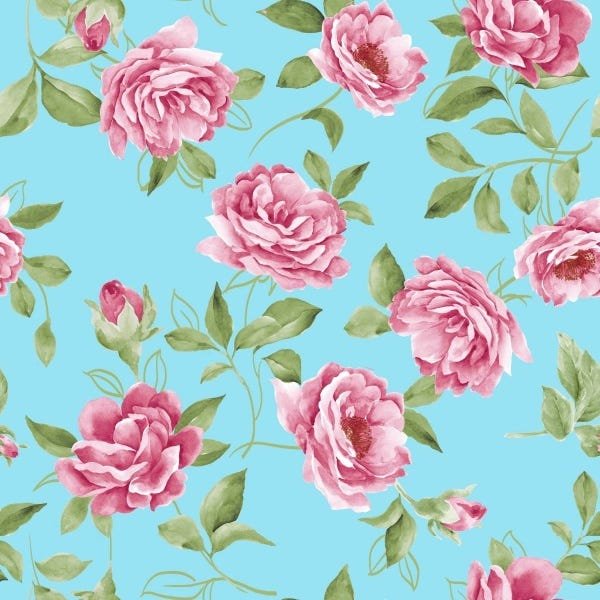 Papel De Parede Adesivo Lavável Rosas De Primavera 3m - 1