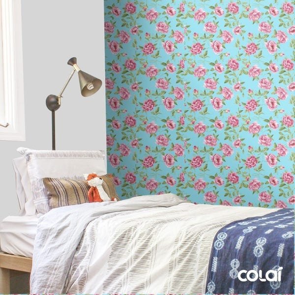 Papel De Parede Adesivo Lavável Rosas De Primavera 3m - 3