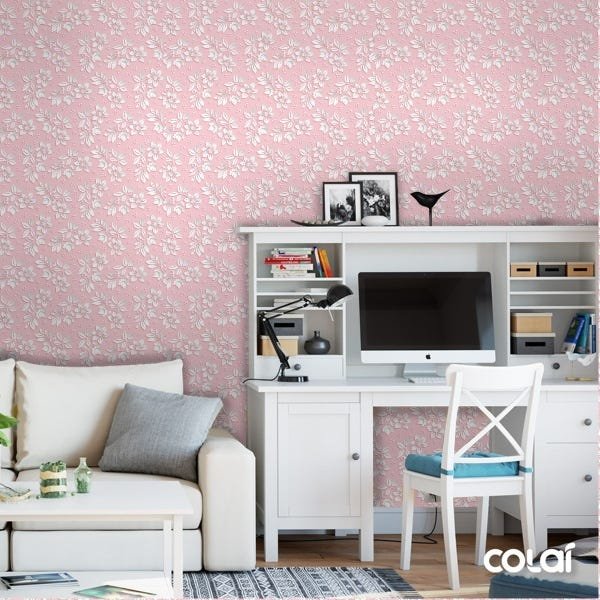 Papel De Parede Adesivo Lavável Flores 3D 3m - 2