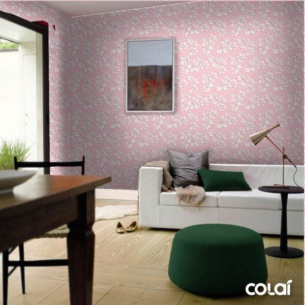 Papel De Parede Adesivo Lavável Flores 3D 3m - 4