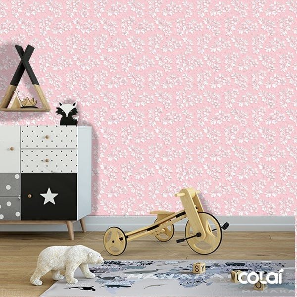 Papel De Parede Adesivo Lavável Flores 3D 3m - 6