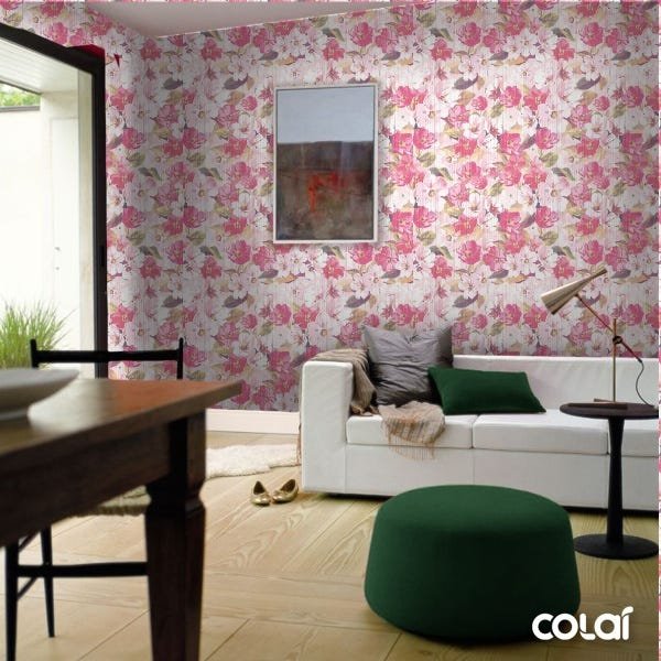 Papel De Parede Adesivo Lavável Ilustração De Rosas 3m - 4