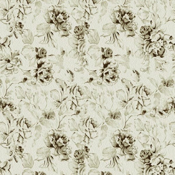 Papel De Parede Lavável Flores Sombreadas Vintage 3m - 1