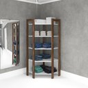 Ver imagem 6 de Estante Escritório de Canto Multimóveis CR25067 Branca/Nogal