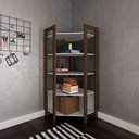 Ver imagem 1 de Estante Escritório de Canto Multimóveis CR25067 Branca/Nogal