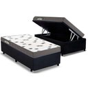 Ver imagem 1 de Cama Box Baú Solteiro: Colchão Espuma D33 Ortobom Light Saúde + Base Crc Suede Black(88x188)
