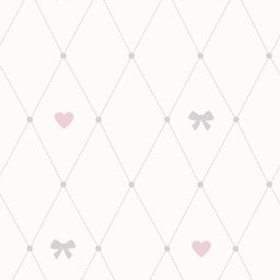 Papel de Parede Adesivo Lavável Laço e Coração 12m - 1