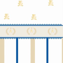 Papel de Parede Adesivo Lavável Ursinho Dourado 12m - 1