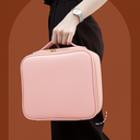 Ver imagem 5 de Maleta de Maquiagem com Espelho Led Recarregável Rosa