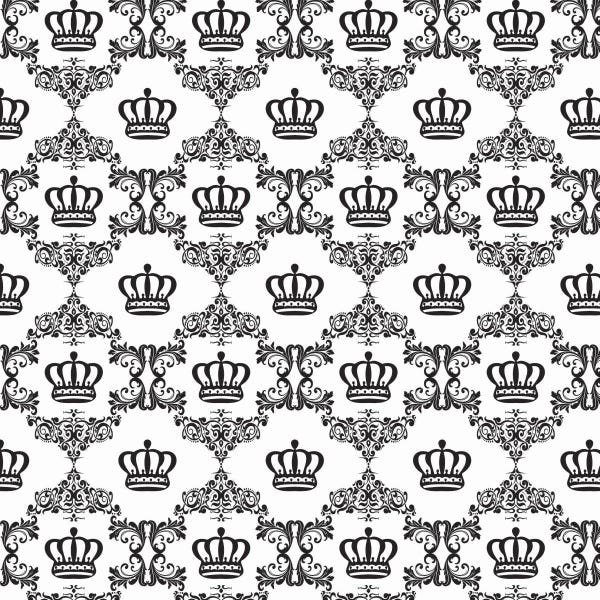 Papel de Parede Adesivo Lavável Coroa Negra 6m - 1