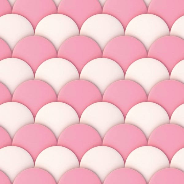 Papel de Parede Adesivo Lavável Bolas Rosadas 6m - 1