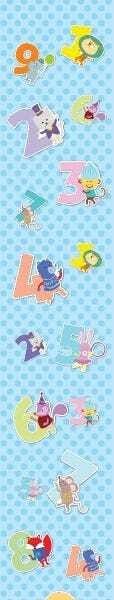 Papel de Parede Adesivo Lavável Saber Números Azuis - 5
