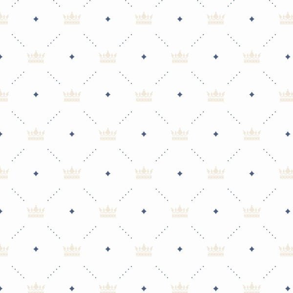 Papel de Parede Adesivo Lavável Coroa Príncipe 9m - 1