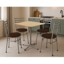 Ver imagem 3 de Conjunto Mesa Cinza 70x70cm Tampo Pinus com 4 Cadeiras Epoxi