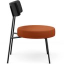 Ver imagem 7 de Kit 02 Poltronas Decorativas Sala De Estar Londres L02 Couríssimo Preto Tecido Terracota - Lyam Lyam