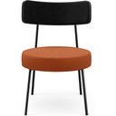 Ver imagem 6 de Kit 02 Poltronas Decorativas Sala De Estar Londres L02 Couríssimo Preto Tecido Terracota - Lyam Lyam
