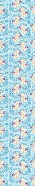 Papel de Parede Adesivo Lavável Pônei Azul 6m - 5