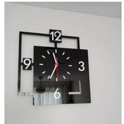 Relógio Acrílico Moderno Traços Sala Quarto Escritório Atual - 1